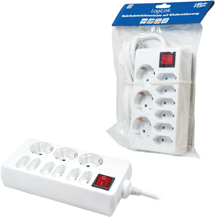 Actual product image LogiLink Socket strip (9x, CEE 7/3, 1.50 m)
