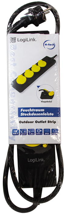 Produktbild LogiLink Feuchtraum-Steckdosenleiste (4 x, CEE 7/3)