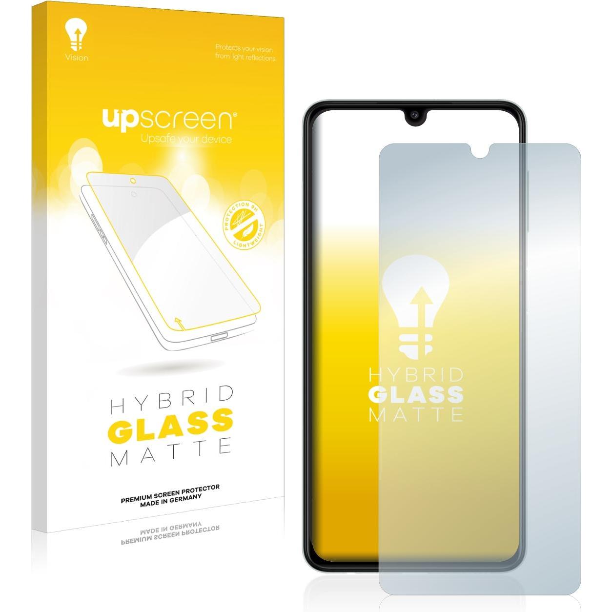 upscreen Reflection Shield Panzerglasfolie Matt (1 Stück, Samsung Galaxy A22), Smartphone Schutzfolie, Grau