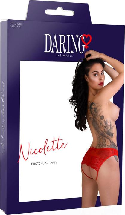 Produktbild Daring Intimates Nicolette crotchless panty Rot L/XL (L, XL)