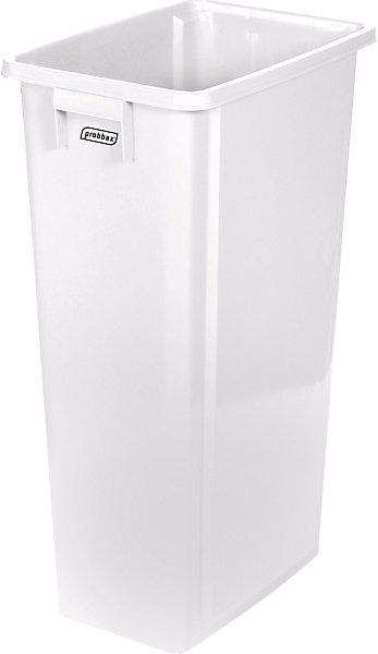 Immagine prodotto Probbax Bidone in plastica per la raccolta differenziata, capacità 80 l, bianco, senza (80 l)