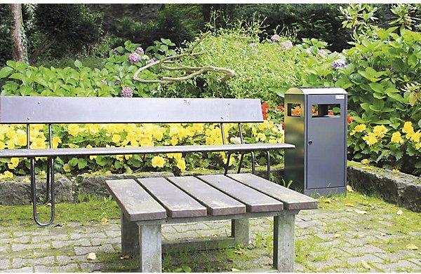 Actual product image Waste collector with ashtray, capacity 40 l, charcoal. (40 l)