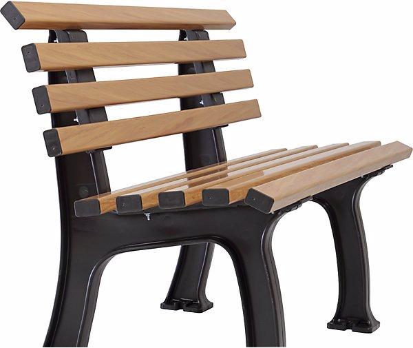 Immagine prodotto Blome Panchina per parco in plastica, con 9 doghe, larghezza 1200 mm, simil-legno.