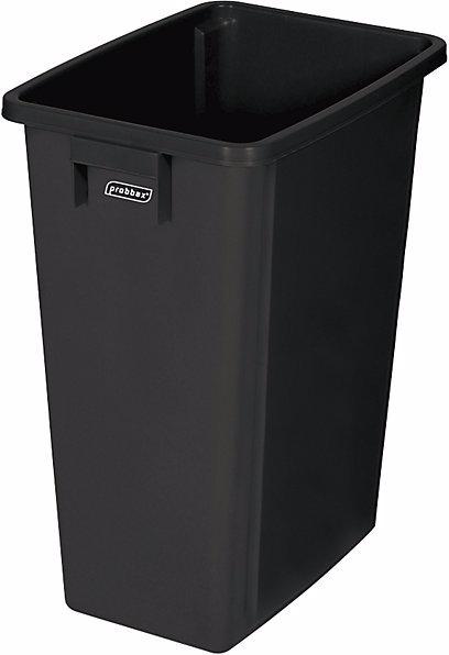 Probbax Collecteur de tri en plastique, capacité 60 l, noir, sans couvercle. (60 l)