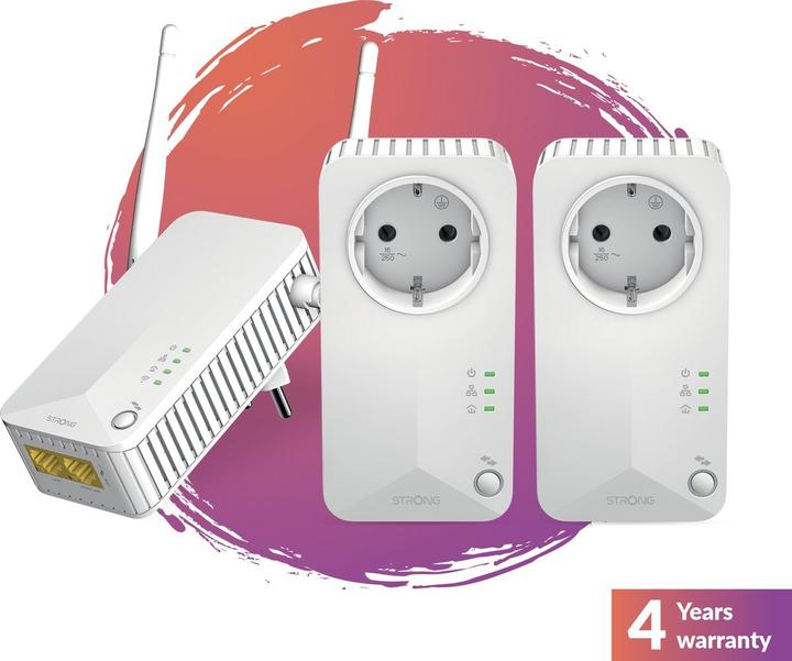 Actual product image Strong Powerline Wi-Fi 600 Triple Pack (600 Mbit/s)