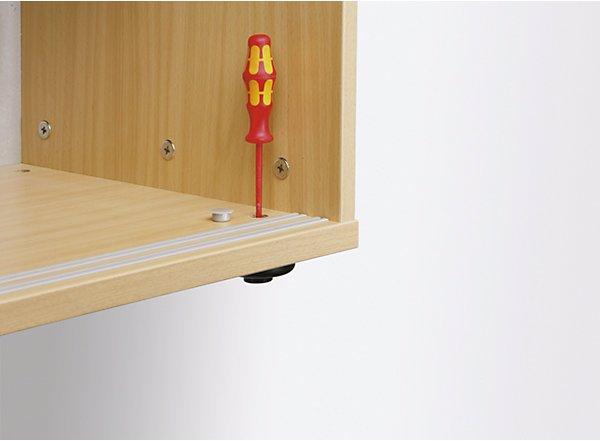 Productafbeelding Hammerbacher ANNY-AC kledingkast + akoestische achterwand, 2 FB, 1 kledingstang, notenhout D.