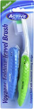 Produktbild Beauty Formulas Active Oral Care - Voyager Folding Travel Brush Travel Toothbrush Medium 2Pcs. (2 x)