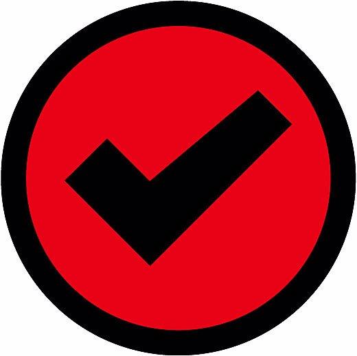 Produktbild smiT Magnetfolie CHECK, Ø 50 mm, VE 20 Stk, grün / rot (20 x)