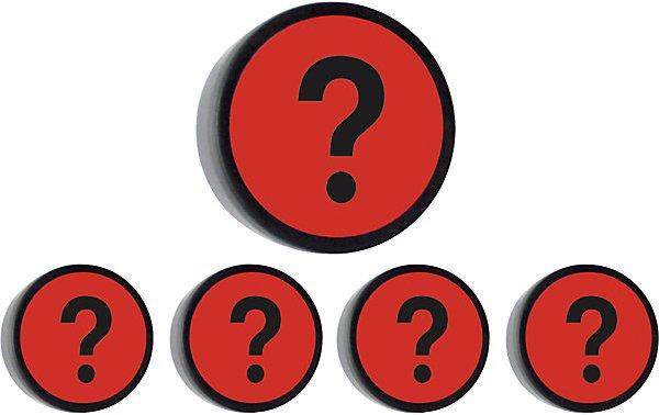 smiT Rundmagnet QUESTION, Ø 35 mm, VE 10 Stk, rot (10 x)