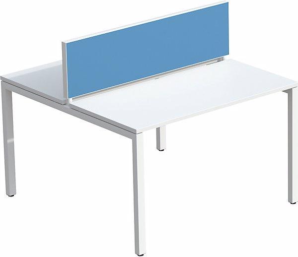 Actual product image Paperflow Table partition for team desks, width 1200 mm, blue cover. (120 x 33 cm)