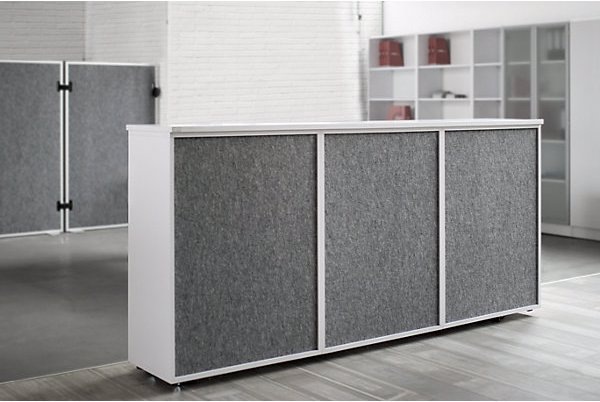 Produktbild Hammerbacher ANNY-AC - Regal mit Akustik-Rückwand, HxBxT 1100x400x400 mm, 2 FB, Ahorn-Dekor