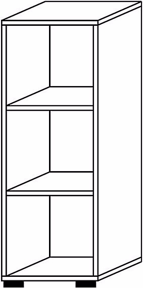 Produktbild Hammerbacher ANNY-AC - Regal mit Akustik-Rückwand, HxBxT 1100x400x400 mm, 2 FB, Ahorn-Dekor