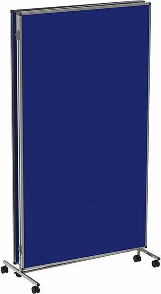 Image du produit eurokraft basic Tableau de présentation pliant et mobile, h x l x p 1905 x 3040 x 50 mm, bleu. (190,5 x 304 x 50 cm)