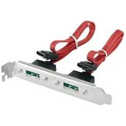 Thumbnail - Shiverpeaks S-CONN BRACKET 10 Slotblende mit 2x eSATA (SATA 7-pin, 50 cm), Data + Video Adapter