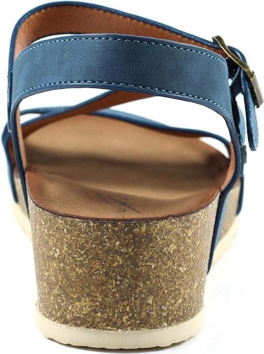 Actual product image Lunar Womens/Ladies Cluster Wedge Sandals (37)