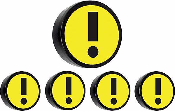 smiT Rundmagnet ATTENTION, Ø 35 mm, VE 10 Stk, gelb