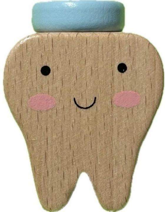 Actual product image Spielba Dino milk tooth tin Hand-painted in Switzerland