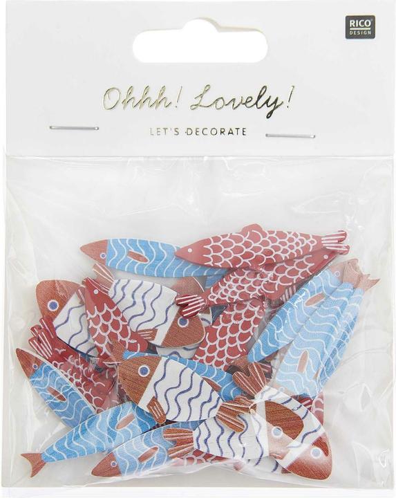 Image du produit Rico Design Décoration à saupoudrer Poissons 36 pièces, bleu/rouge/blanc (36 pcs)