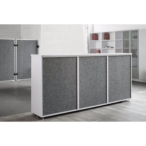 Hammerbacher, Aktenschrank, ANNY-AC-Garderobenschrank + Akustik-Rückwand, 2 FB, 1 Kleiderstange, Nussbaum-D.