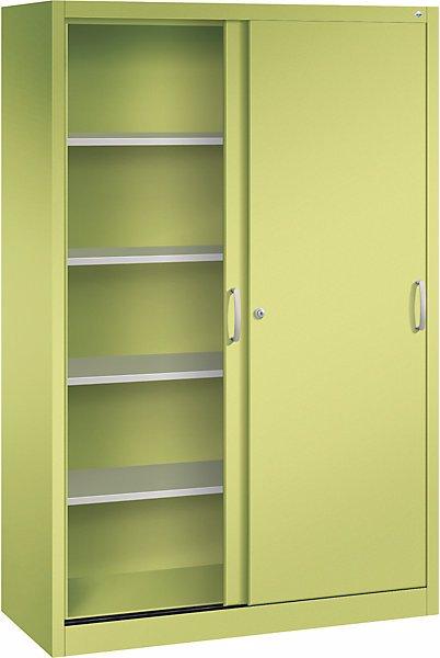 Produktbild C+P ACURADO Schiebetürenschrank, 4 Fachböden, HxBxT 1950x1200x500 mm, viridingrün (120 x 50 x 195 cm)