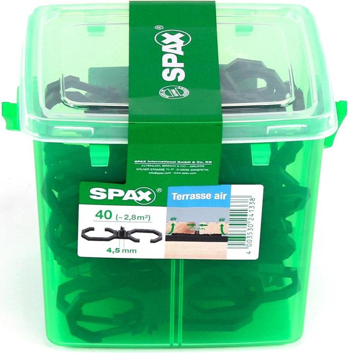 Actual product image Spax Terrace Air Spacer 4,5mm Ventilation for wooden boards Terrace 40 pcs. (5009422544009) (40 x)