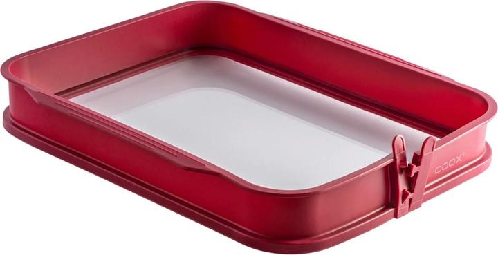 Coox Auflaufform gross mit Glas-Servierplatte Silikon Backform für Aufläufe und Kuchen