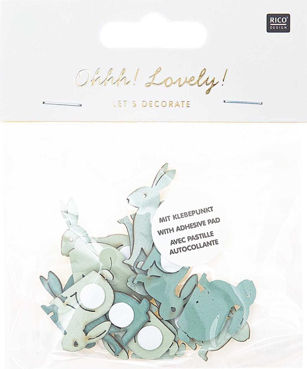 Image du produit Rico Design Autocollants lapin petit 12 pièces, menthe (12 x)