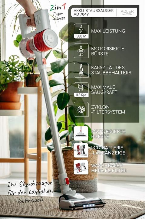 Actual product image Adler AD 7051 Cordless Vacuum Cleaner