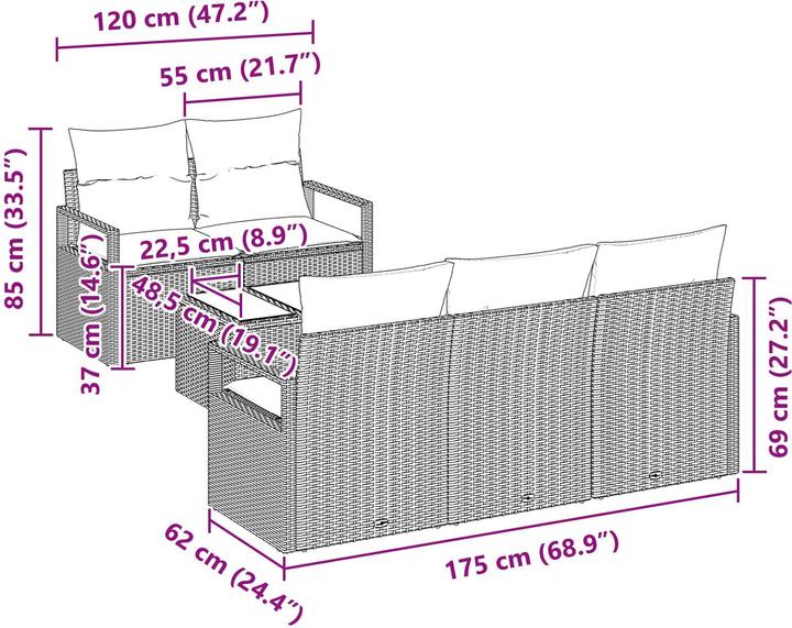 Produktbild vidaXL Gartenmöbel Set