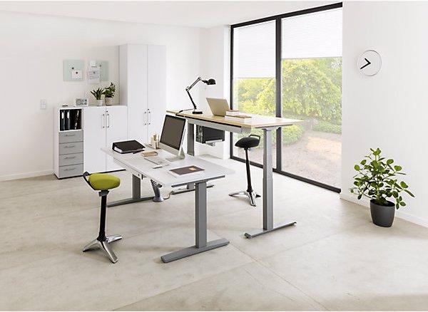 Produktbild Hammerbacher UPLINER-K-Schreibtisch, elek. verstellb,640-1290mm, BxT 1600x800mm, Buche-Dekor (1600 x 800 x 640 mm)