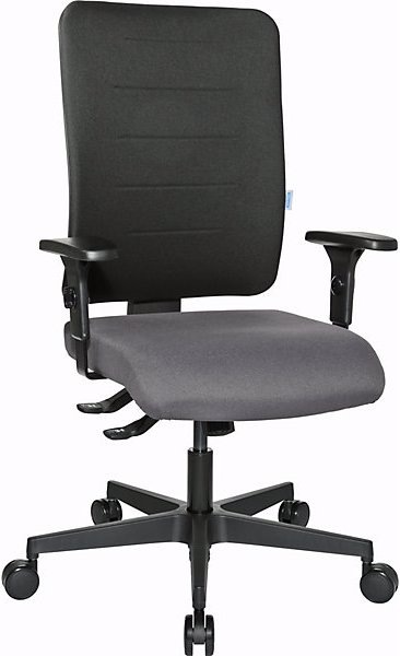 Produktbild eurokraft pro Bürodrehstuhl V1, Rückenlehne gepolstert, schwarz / anthrazit