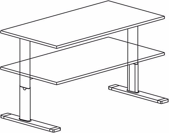 Produktbild Hammerbacher UPLINER-K-Schreibtisch, elek. verstellb,700-1200mm, BxT 1800x800mm, lichtgrau (1800 x 800 x 700 mm)