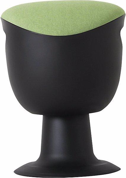 Actual product image Lotz Flexible stool, height adjustable 465 - 585 mm, upholstered seat, green cover.