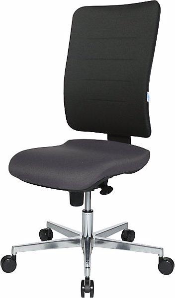 eurokraft pro Bürodrehstuhl V2, Rückenlehne gepolstert, schwarz / anthrazit