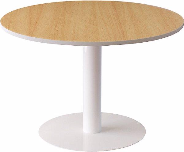 Actual product image Paperflow Conference table, Ø 1150 mm, 750 mm high, beech finish.