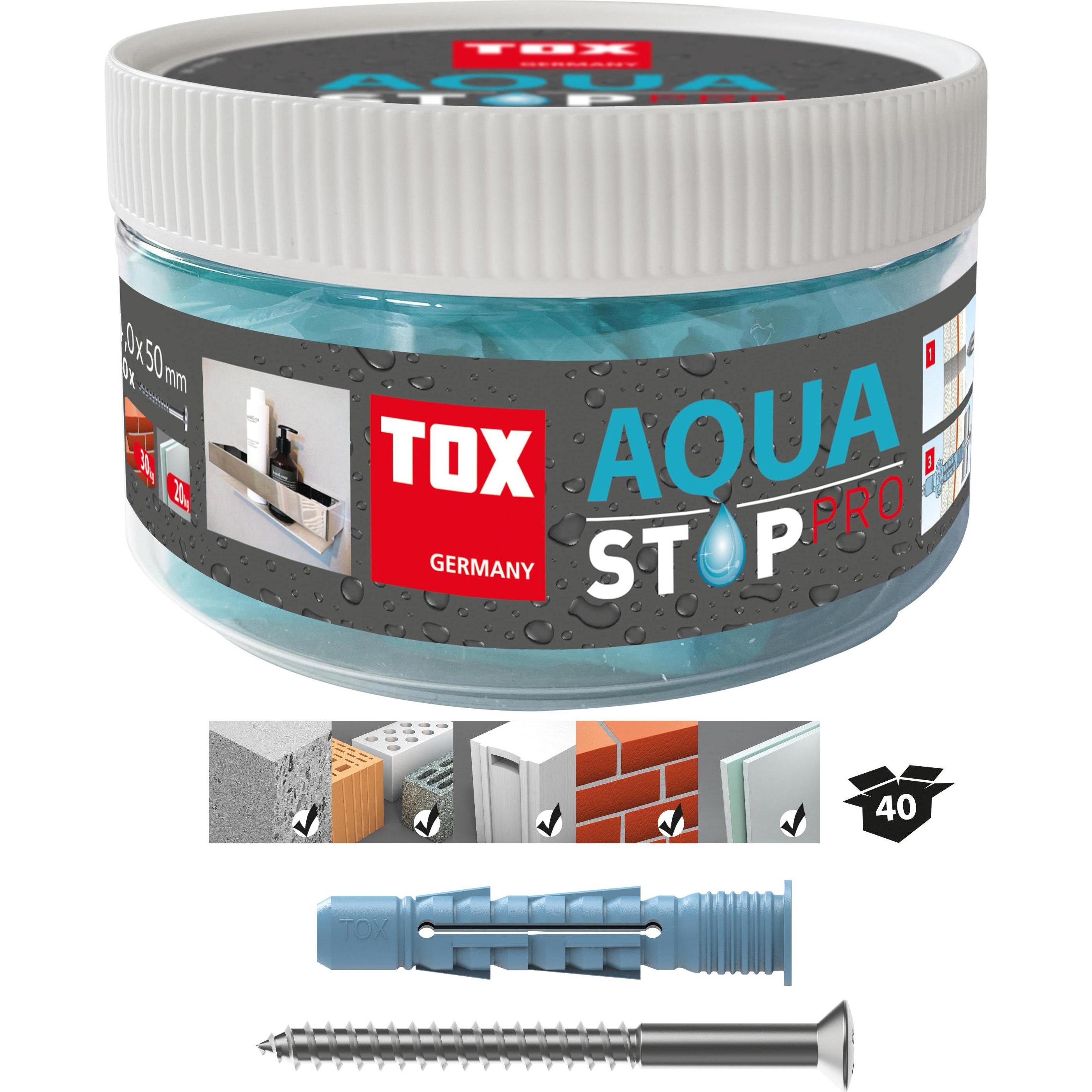 Tox, Dübel, Allzweck-Dichtdbel Aqua Stop Pro 6/38 mm 40 Stck (40 Stk.)