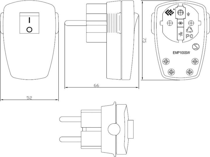 Actual product image Bachmann Electrical power plug