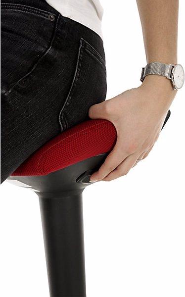 Produktbild Lotz Multibewegliche Stehhilfe, H-verstellb. 600-840, Sitz gepolstert, Bezug schwarz