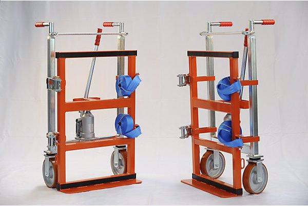 Image du produit Rrr Diable élévateur, hydraulique, lot de 2, force 4000 kg, levée 200 mm.