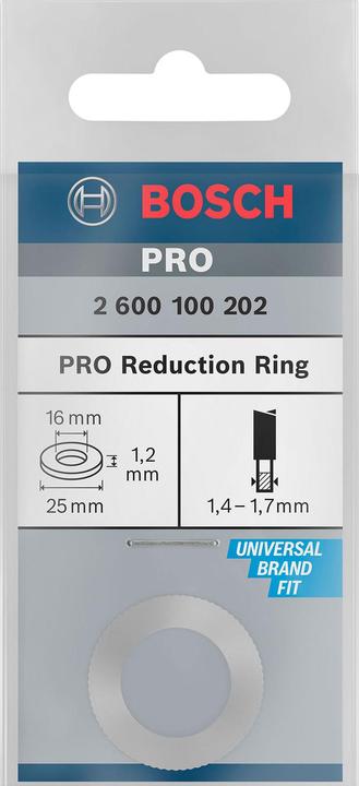 Produktbild Bosch Professional Zubehör Reduzierring für PRO Kreissägeblatt, 25 x 1,2 x 16 mm