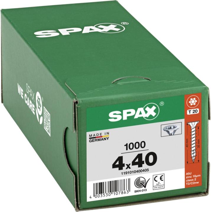 Actual product image Spax Senkmultikopf T-Star Plus T20 Vollgewinde Wirox (1000 Screws per piece, 4 x 40 mm)
