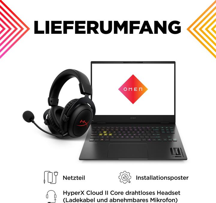 Immagine prodotto HP Omen Transcend 16-u0950nz (16", Intel Core i9-13900HX, 32 GB, 2000 GB, CH)