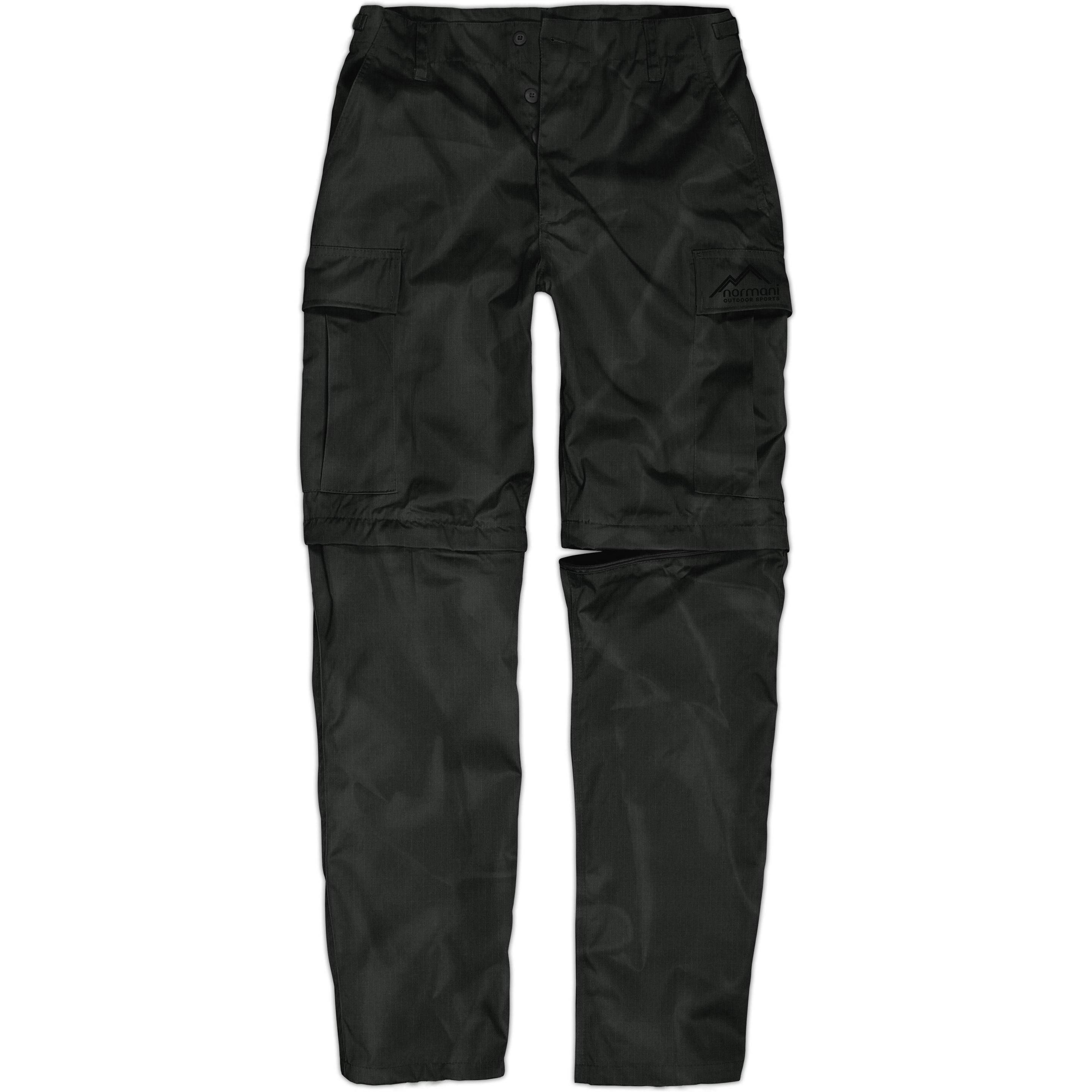 Normani, Herren, Outdoorhose, Herren 2-in-1 Rip-Stop-Zip-Off BDU Rangerhose Landscape (XS), Schwarz, XS