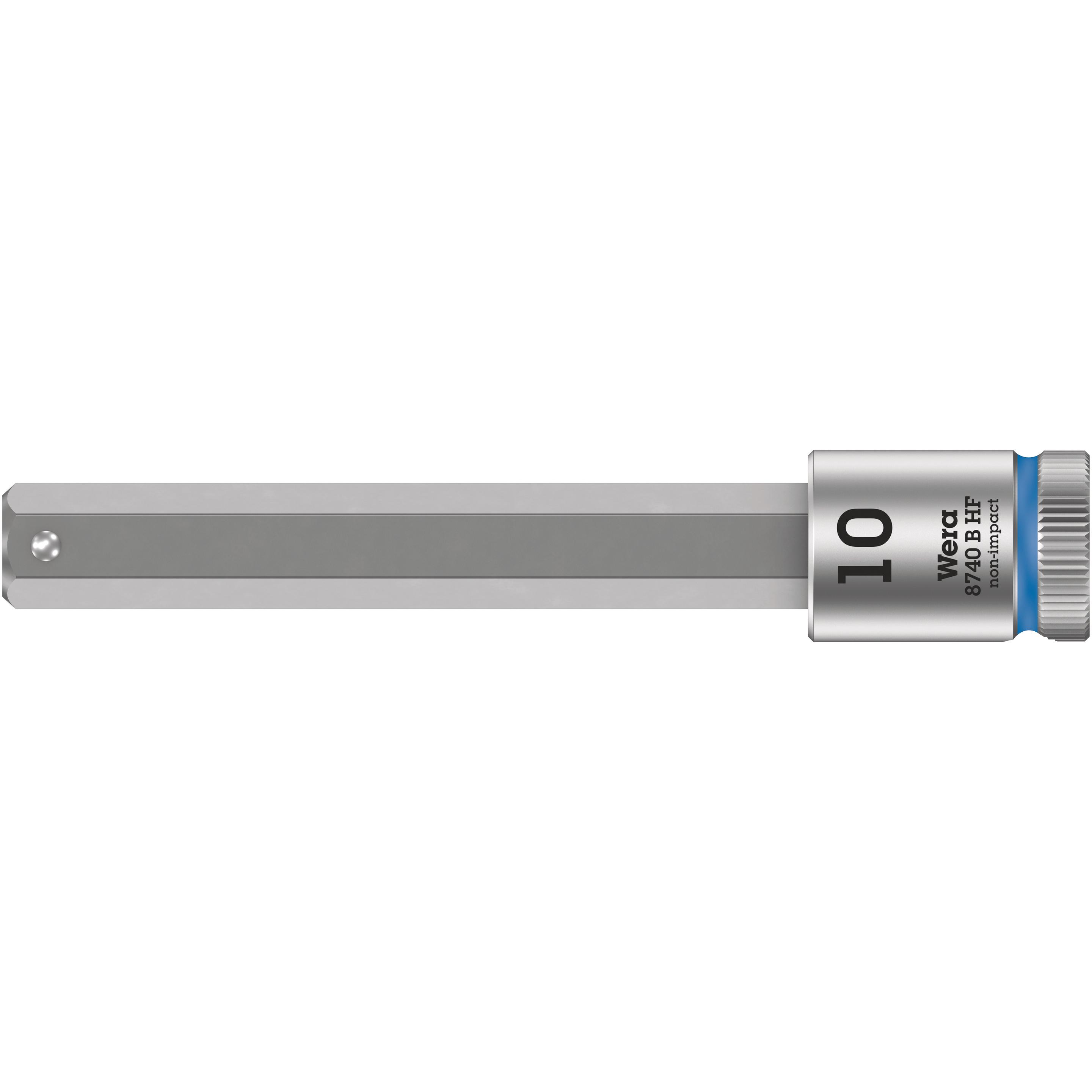 Wera, Steckschlüssel + Stecknuss, 8740 B HF Hex-Plus 10,0 x 100 mm (10 mm)