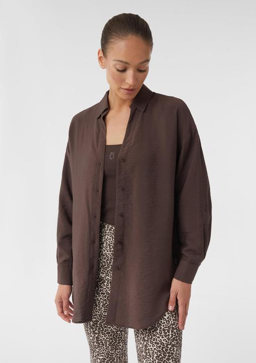 Immagine prodotto Comma Bluse Strukturierte Long-Bluse mit Turn-up-Funktion am Ärmel (42)