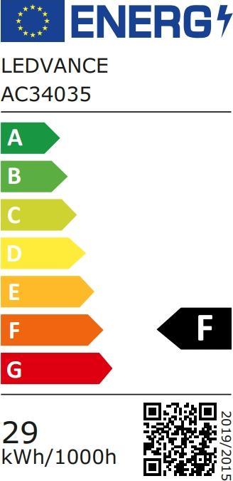 Energie-Label Osram Leuchtstoffröhre (G5, 28 W, 2600 lm, 1 x, F)