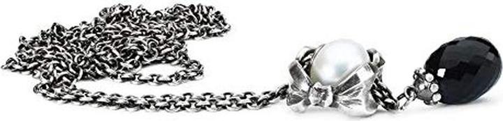 Actual product image Trollbeads DamenCharmskette 925 Sterling Silber Fantasy mit Onyx 70 cm TAGFA00002 Silver Onyx (925 Sterling silver with onyx)
