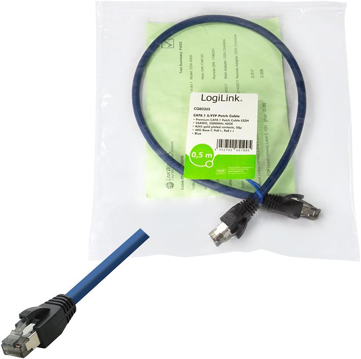 Actual product image LogiLink Network cable (PiMF, CAT8.1, 15 m)