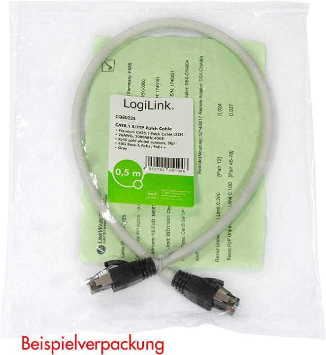 Produktbild LogiLink Netzwerkkabel (PiMF, CAT8.1, 2 m)