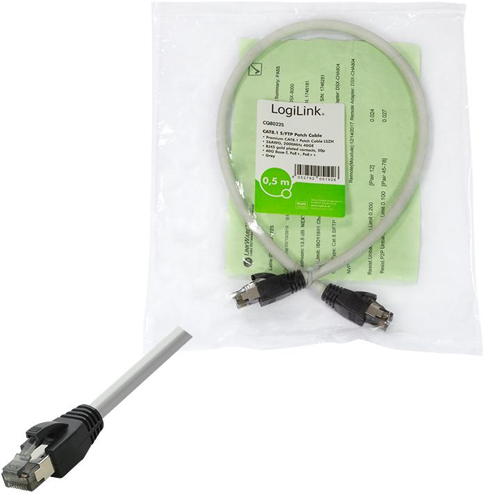 Produktbild LogiLink Netzwerkkabel (PiMF, CAT8.1, 2 m)